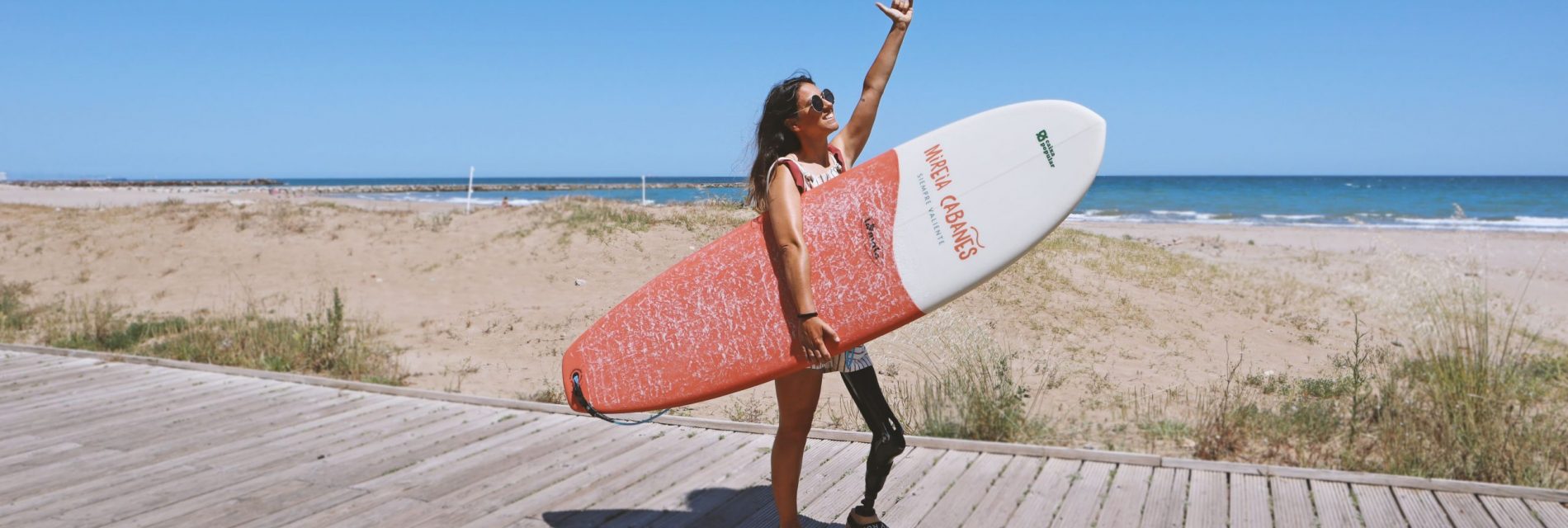 Surfer con discapacidad